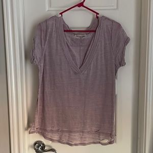 Lilac distressed burnout tee